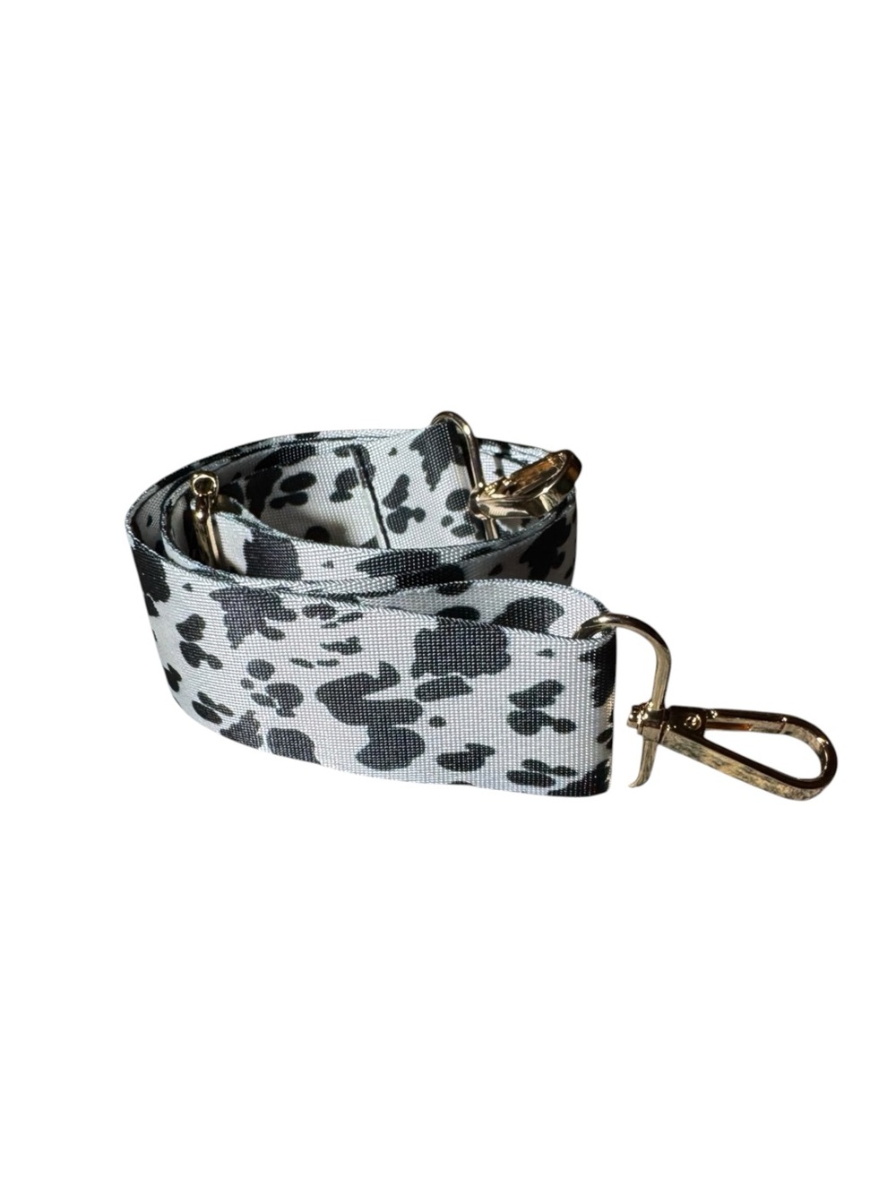 NWOT Adjustable Replacement Black and White Leopard Print Web Bag Strap